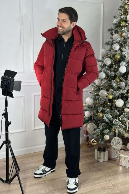Ανδρικό μακρύ μπουφάν τύπου parka