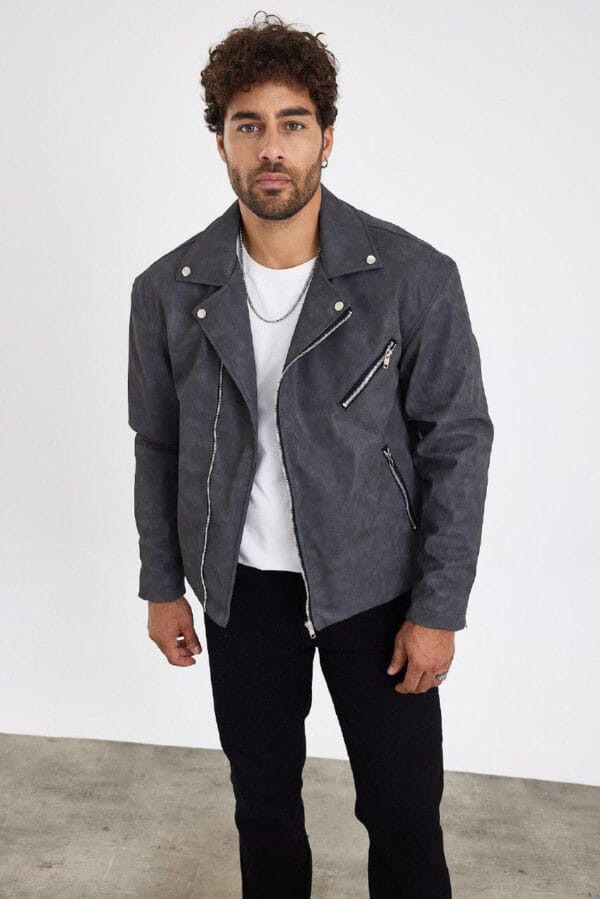 ανδρικα ρουχα, ανδρικα jacket, Ανδρικό σουέτ jacket, ΓΚΡΙ Ανδρικό σουέτ jacket, Ανδρικό ROCK jacket, JACKET ΑΝΔΡΙΚΑ, επισιμα jacket για ανδρες, jacket grey, mens grey suede jacket